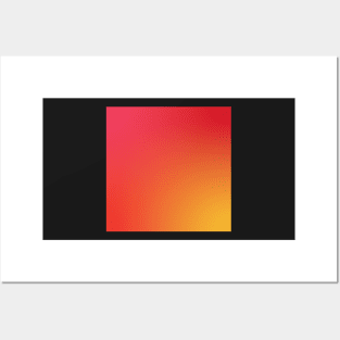 Warm Red Orange and Yellow Gradient Posters and Art